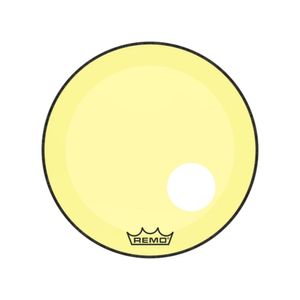 Pele Remo Powerstroke 3 Colortone Amarela para Bumbo com Molde para Furo
