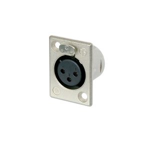 Conector Neutrik XLR Painel Fêmea 3 Polos NC3FP-1