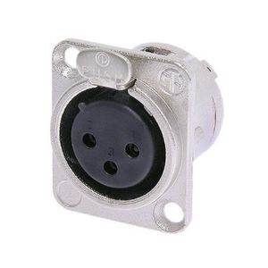 Conector Neutrik XLR Painel Fêmea 3 Polos NC3FD-L-1