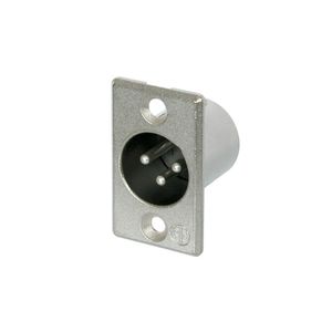 Conector Neutrik XLR Painel Macho 3 Polos Estendido NC3MP