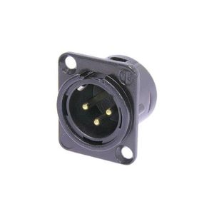 Conector Neutrik XLR Painel Macho 3 Polos NC3MD-L-B-1