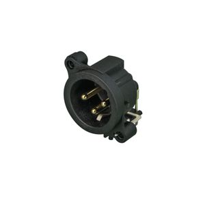 Conector Neutrik XLR Painel Macho 3 Polos com Terra NC3MAAH