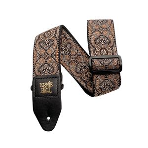 Correia Ernie Ball Gold and Black Paisley Jacquard P04163 para Guitarra, Violão ou Baixo