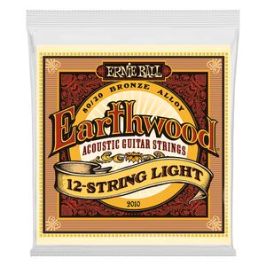 Corda Ernie Ball 009 Earthwood 80/20 Bronze para Violão Aço 12 Cordas