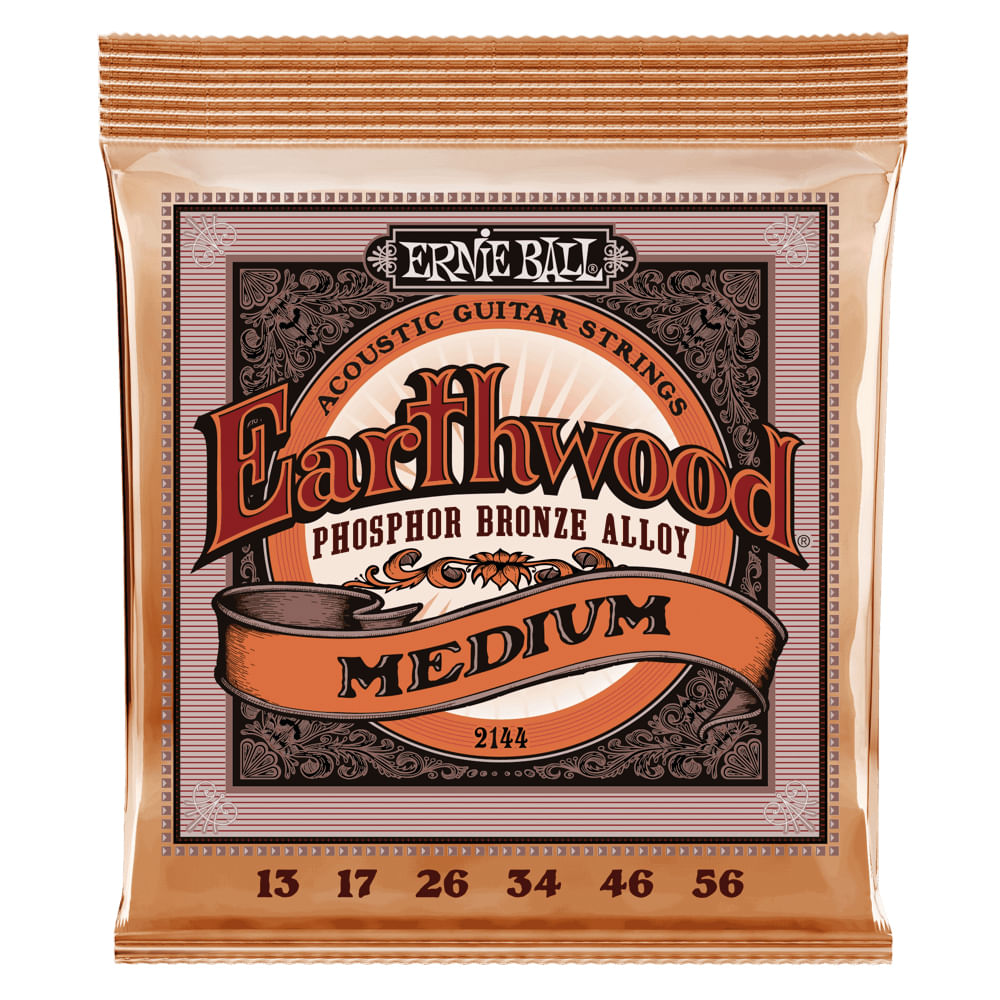 Corda Ernie Ball 013 Earthwood Phophor Bronze para Violão Aço
