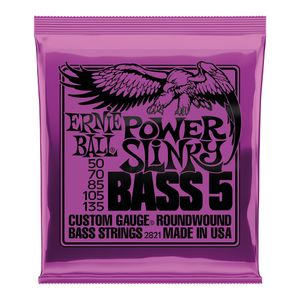 Corda Ernie Ball 050 Power Slinky Níquel para Baixo 5 Cordas