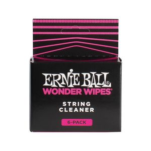 Toalhas Ernie Ball de Papel Umedecidas Ernie Ball para Limpeza de Cordas Kit com 6un.