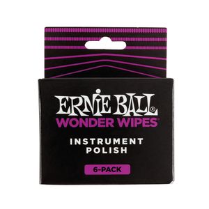 Toalhas de Papel Umidecidas Ernie Ball para Limpeza Kit com 6un.