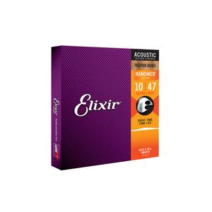 Corda Elixir Nanoweb 010 Extra Light Phosphor Bronze para Violão Aço