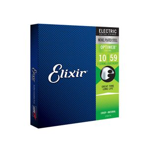 Encordoamento Elixir Optiweb 010 Light Heavy para Guitarra 7 Cordas