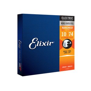 Encordoamento Elixir Nanoweb 010 Light para Guitarra 8 Cordas