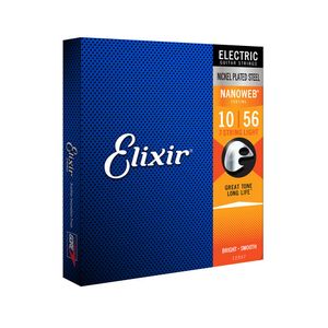 Encordoamento Elixir Nanoweb 010 Light para Guitarra 7 Cordas