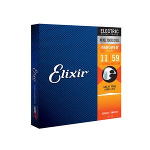 Encordoamento Elixir Nanoweb 011 Medium para Guitarra 7 Cordas