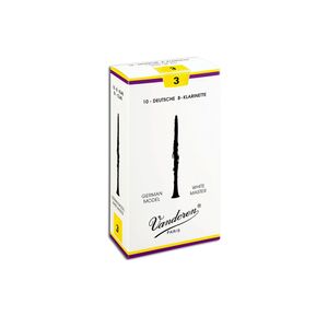 Palheta Vandoren para Clarinete Sib White Master Alemã com 10