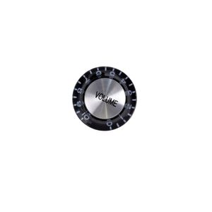 Knob Dolphin Volume para Guitarra Preto e Prata