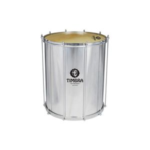 Surdo de Samba Timbra 18" x 55cms Alumínio Polido com Pele Animal