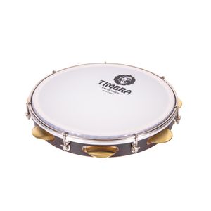 Pandeiro Profissional Timbra 10” Chocolate com Pele Leitosa