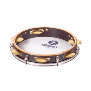 Pandeiro Profissional Timbra 10” Chocolate com Pele Leitosa