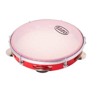 Pandeiro Izzo 10" ABS Vermelho com Pele Leitosa