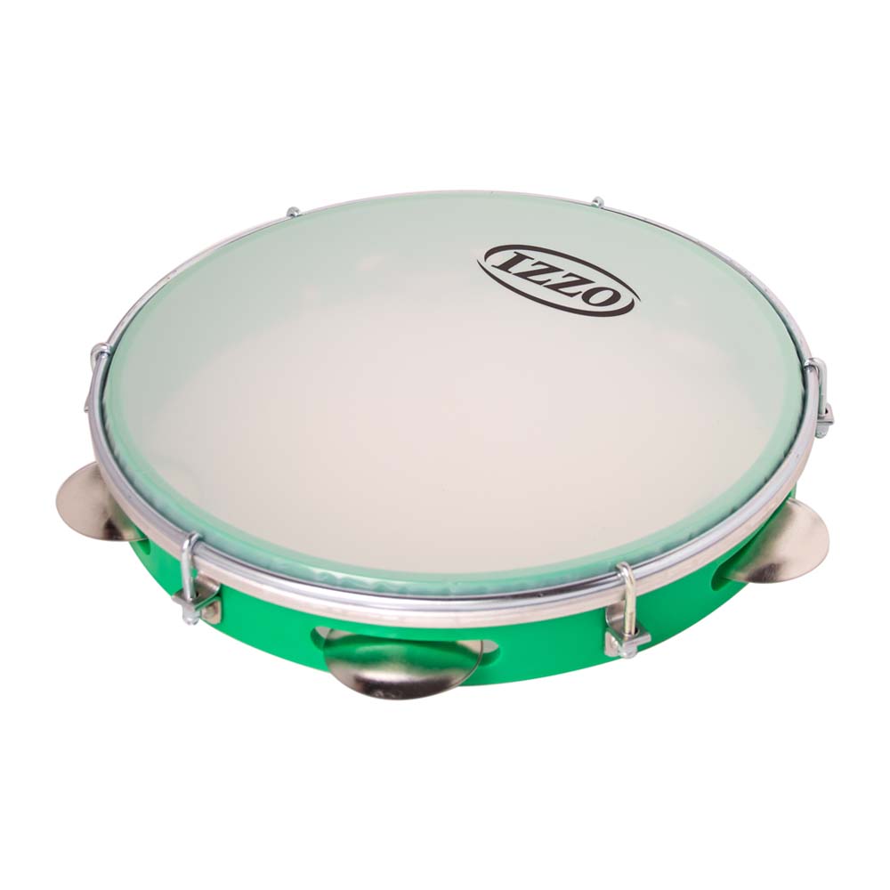 Pandeiro Luen Verde 10 Pele De Couro | Percussão - American Musical