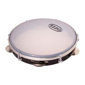Pandeiro Izzo 10" ABS Preto com Pele Leitosa