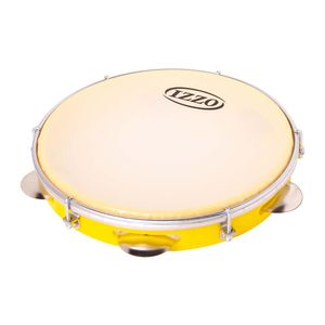 Pandeiro Izzo 10" ABS Amarelo com Pele Leitosa