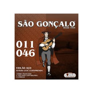 Corda .011 Aço Prata para Violão São Gonçalo