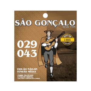 Corda .029 Nylon Cristal para Violão Triple Pack São Gonçalo