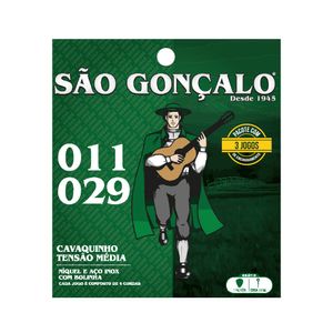 Corda .011 Níquel com Bolinha para Cavaco Triple Pack São Gonçalo