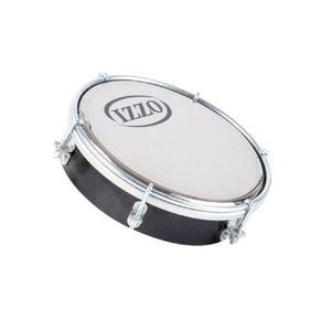 Tamborim Izzo 06" em ABS Preto com Pele Leitosa