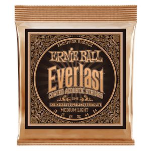 Corda Ernie Ball 012 Everlast Coated Phosphor Bronze para Violão Aço