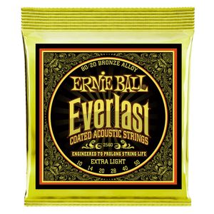 Corda Ernie Ball 010 Everlast Coated 80/20 Bronze para Violão Aço