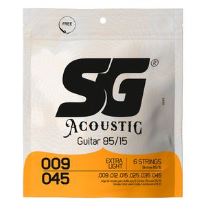 Corda SG 009 Aço Bronze 85/15 para Violão