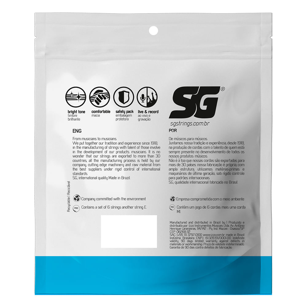 Corda SG 012 Níquel para Guitarra Tensão Média | FastStore PDP