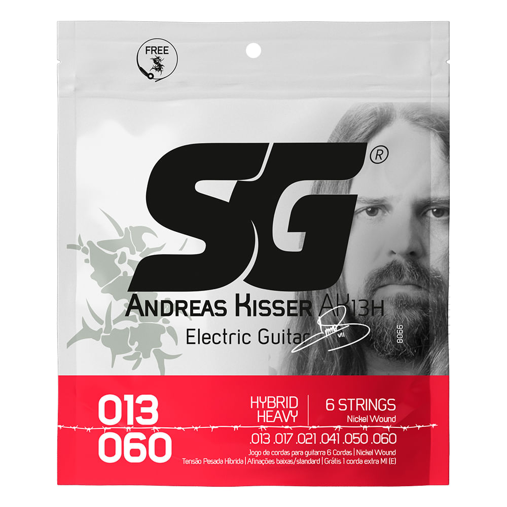 Corda SG 013 Andreas Kisser para Guitarra Híbrido