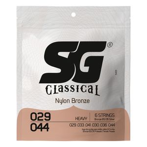 Corda SG 029 Nylon Bronze 65/35 Tensão Pesada para Violão