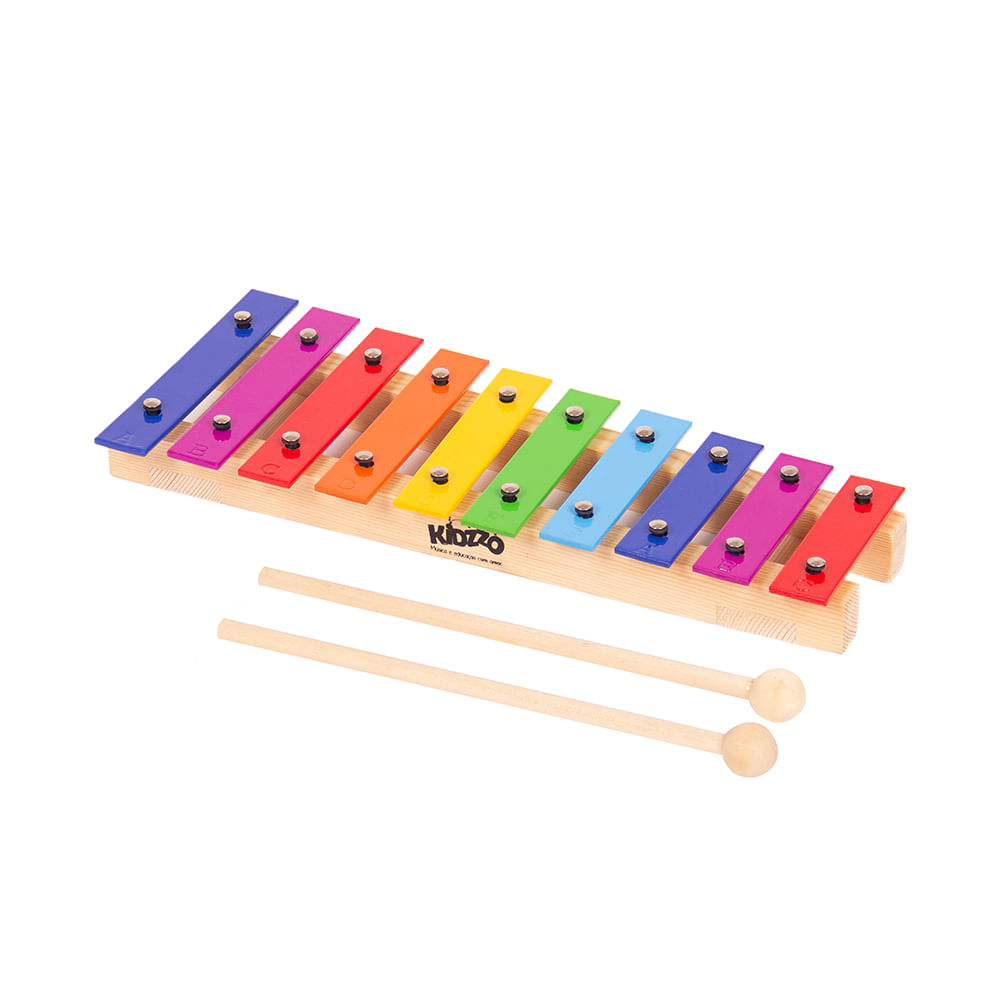 Metalofone Infantil Kidzzo Colorido com 10 Teclas | FastStore PDP
