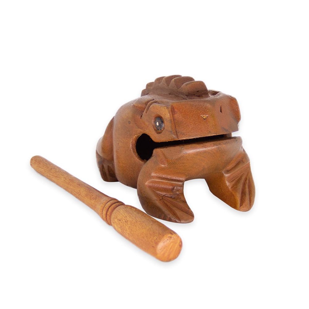 Reco-Reco Infantil Kidzzo Sapo em Madeira com Baqueta | FastStore PDP