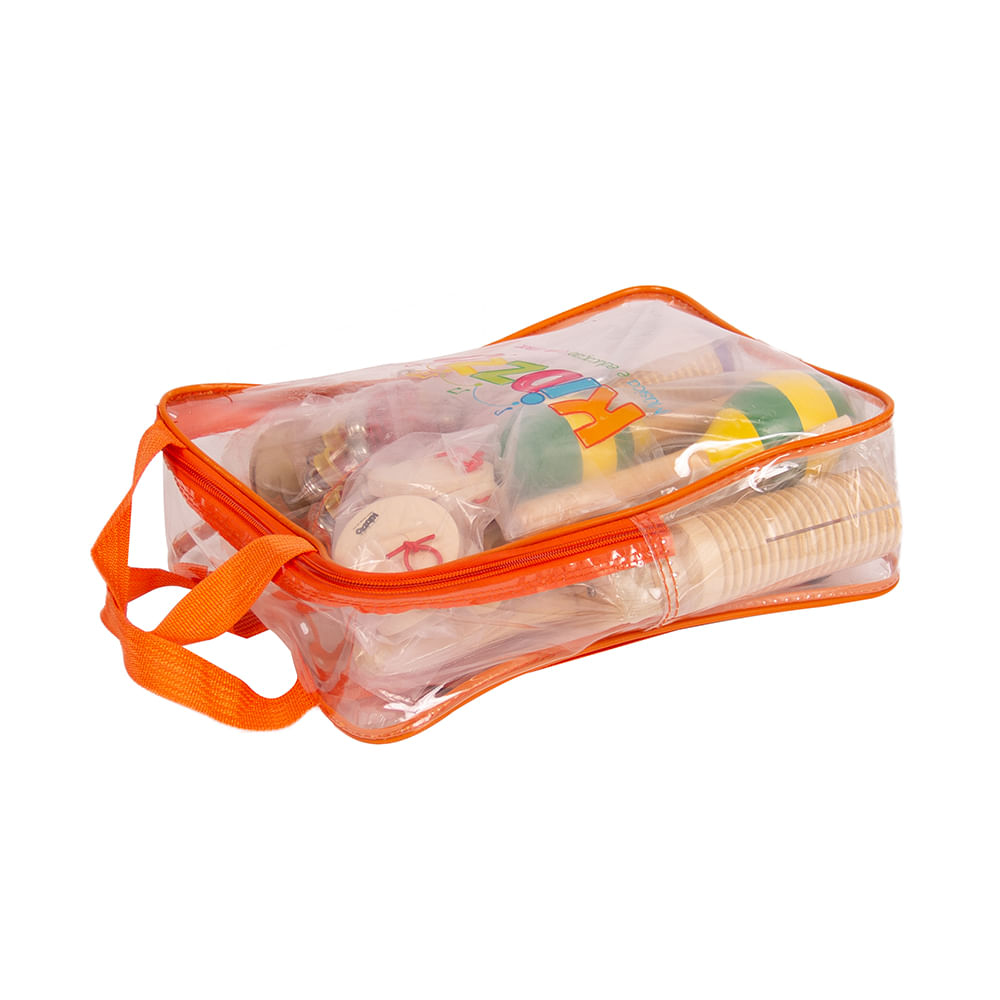 Bandinha Infantil Kidzzo Kit com 10 Instrumentos e Mochila com