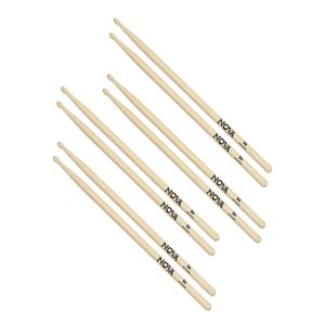 Kit 4 Pares de Baquetas Nova 5A Ponta de Madeira by Vic Firth