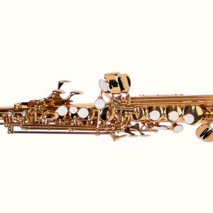 Saxofone Dominante Soprano  Dourado com Kit Limpeza e Semicase