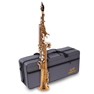 Saxofone Soprano Dominante Dourado com Kit Limpeza e Semicase