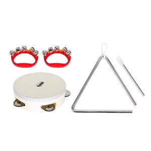 Kit Kidzzo Educação E Interação Musical Chocalho, Pandeiro E Triangulo