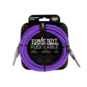 Cabo Ernie Ball Flex P10 Reto/Reto com 3mts Roxo P06415