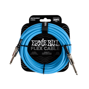 Cabo Ernie Ball Flex P10 Reto/Reto com 6mts Azul P06417