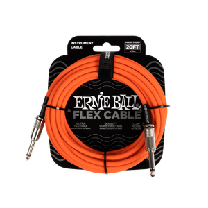 Cabo Ernie Ball Flex P10 Reto/Reto com 6mts Laranja P06421