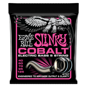 Corda Ernie Ball 040 Super Slinky Cobalt para Baixo 5 Cordas