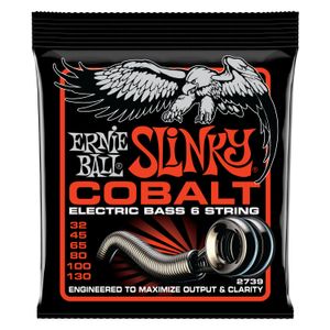 Corda Ernie Ball 032 Slinky Cobalt para Baixo 6 Cordas