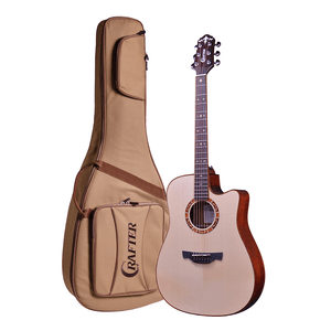 Violão Aço Crafter Folk Cutway STG D-16E Pro com Equalizador DS-2 Pro e Bag