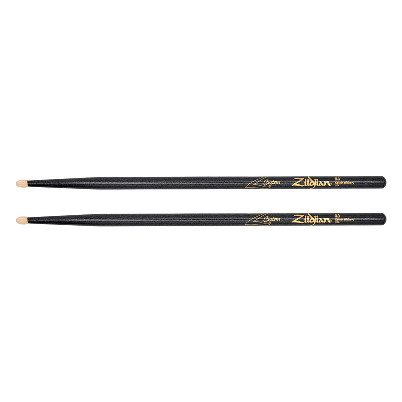 BAQUETA--ZILDJIAN--BLACK-CHROMA-5A-PONTA-DE-MADEIRA-Z5ACB-ZC_16858_01